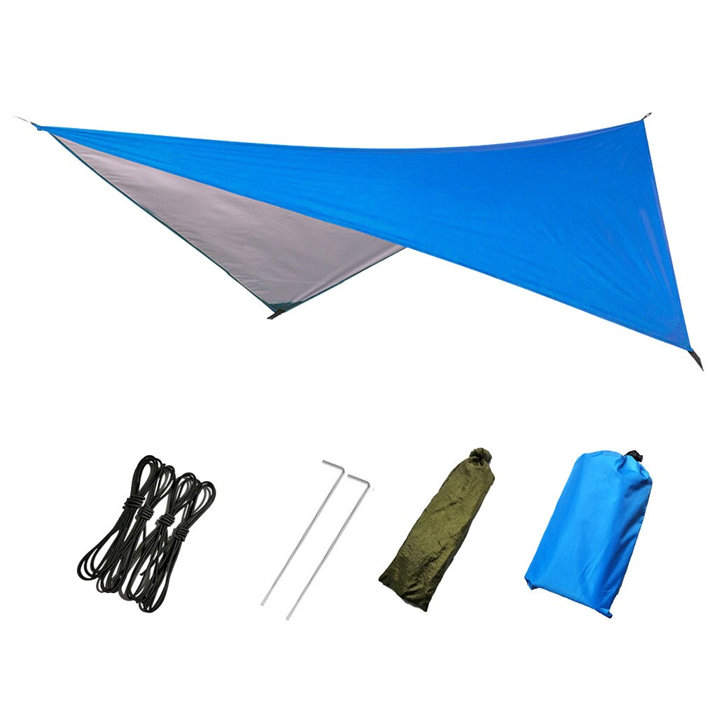 Outdoor Sun Shade Sunscreen Shade Sail Waterproof Awning For Outdoor Garden Beach Camping Patio Pool Canopy Tent Sun Shelter: Blue S