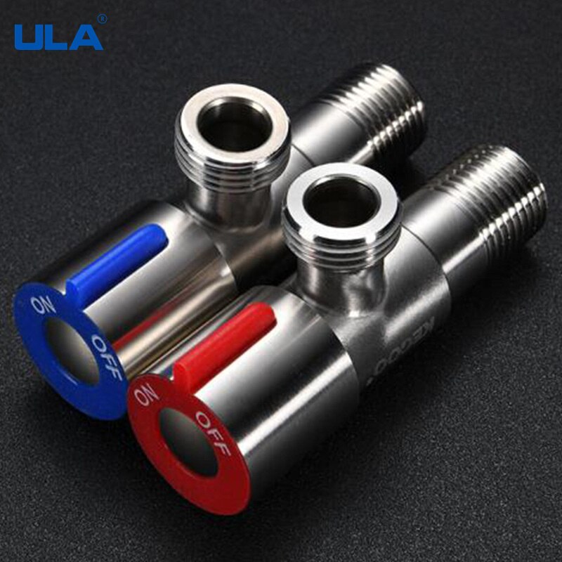 304 Stainless Steel Valve With One Inlet And Outlet Water Stop Valve Double Outlet Triangle Valve