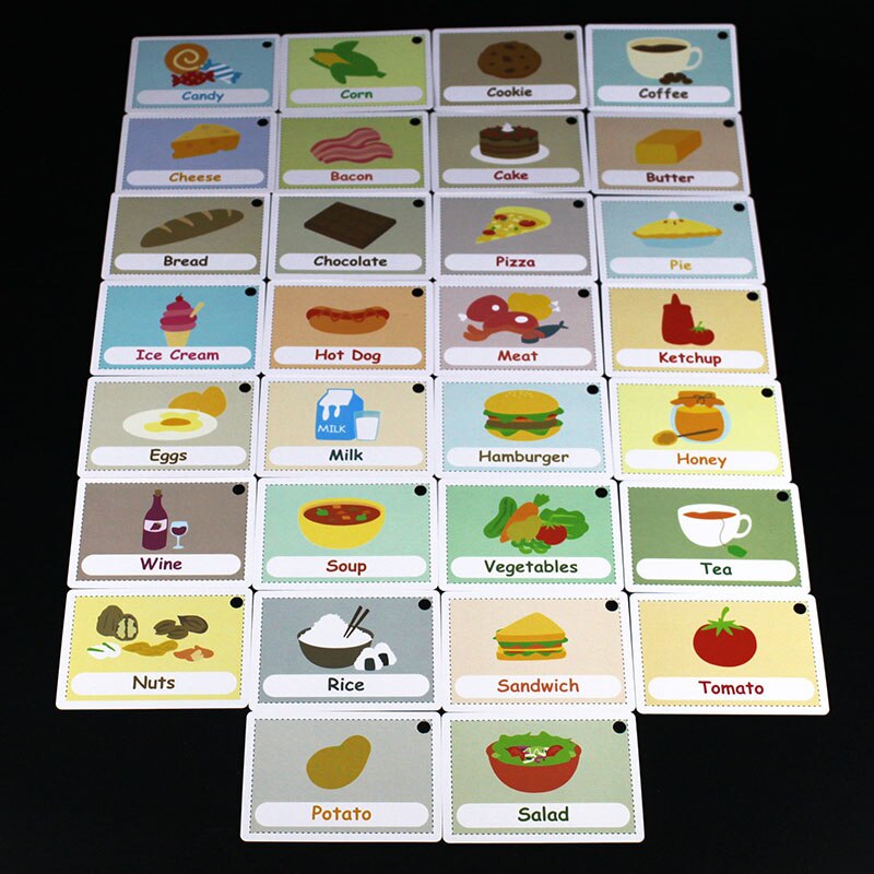 16 Style English Emotion/Animals/Fruit Learning Flash Cards For Kids Educational Word Cards Kindergarten Teacher Teaching Aids: 09