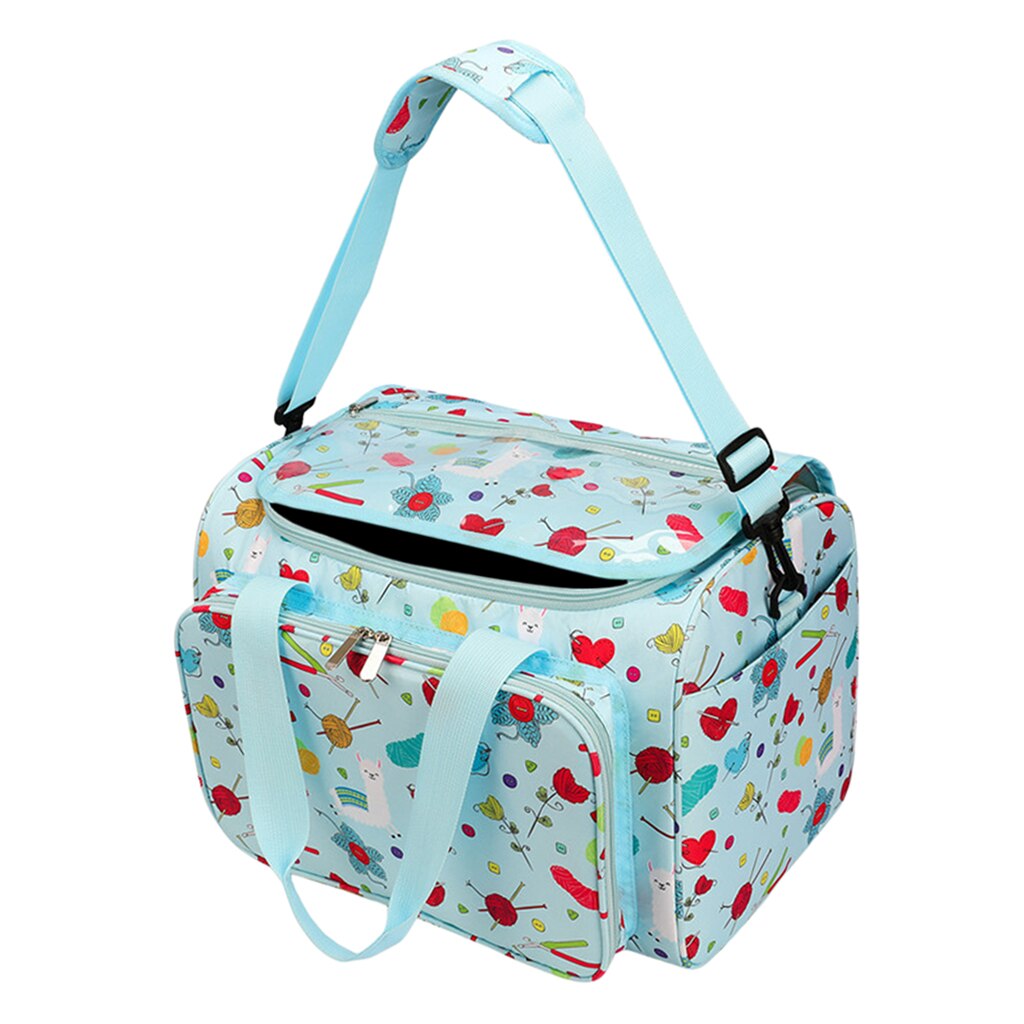 Travel Knitting Bag Crochet Needles Hooks Shoulder Bag Yarn Wool DIY Crafts Sewing Storage Handbag Tidy Organizer: Style 2
