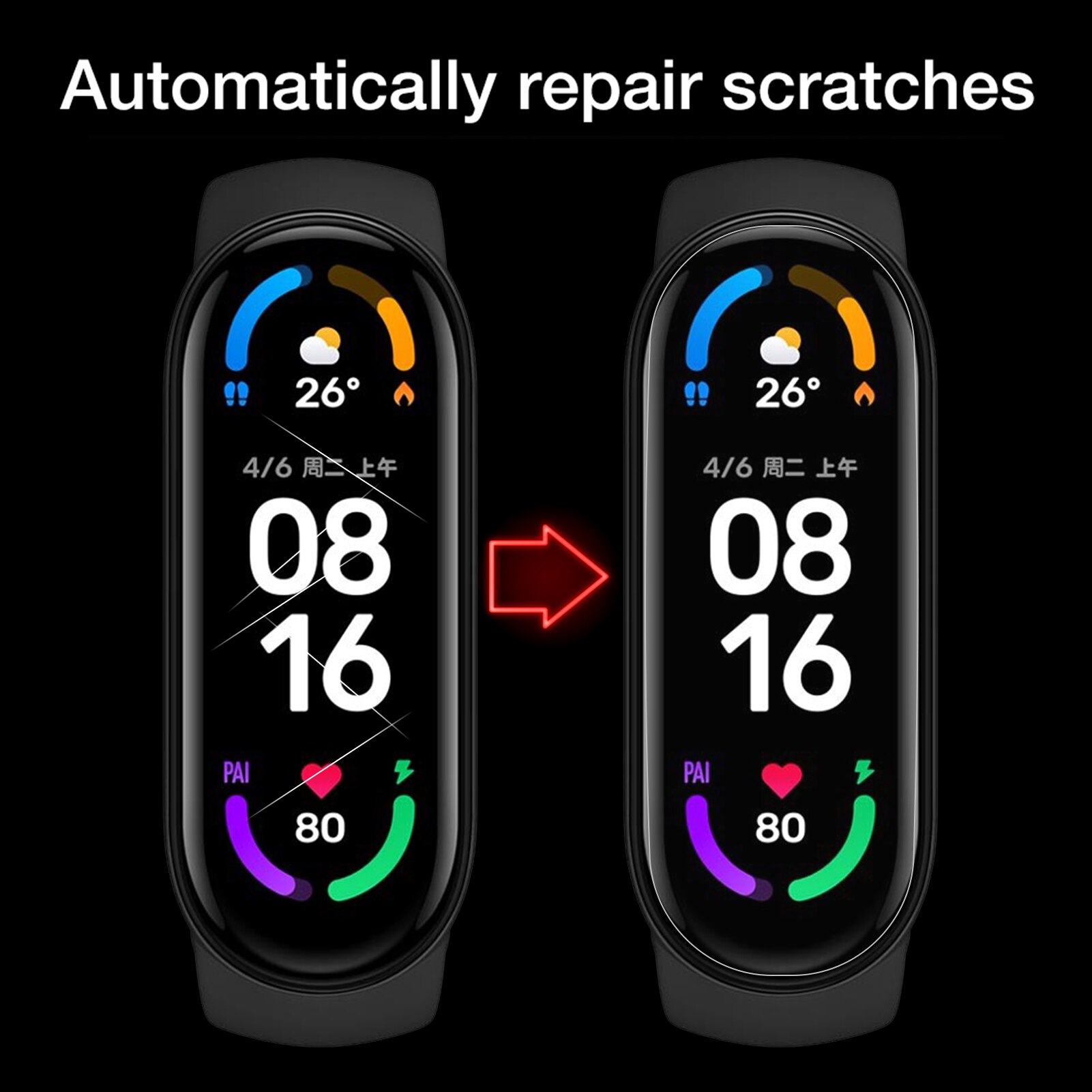 Set Tpu High Definition Nano Zachte Film Voor Mi Band 5 Zachte Flexibele Volledige Dekking Screen Protector Clearity Scratch-slip