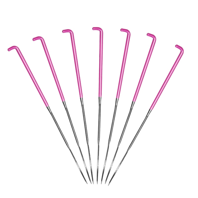 Lmdz 7 Stuks Wol Vilten Levert Viltnaalden Kit Naaldvilten Tool Met Plastic Doos Voor Wol Vilten (Spiraal, roze, L)
