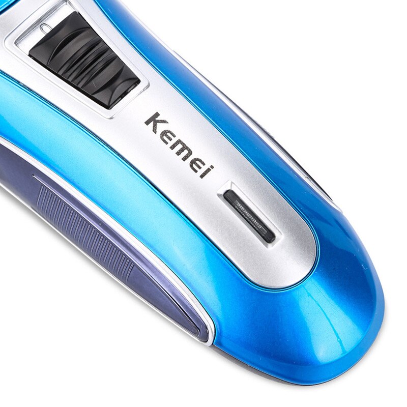 Kemei Elektrische Scheerapparaat Mannen Baard Trimmer Clipper Haar Scheren Machine Professionele Gezicht Mens Triple Blade Oplaadbare Scheermes