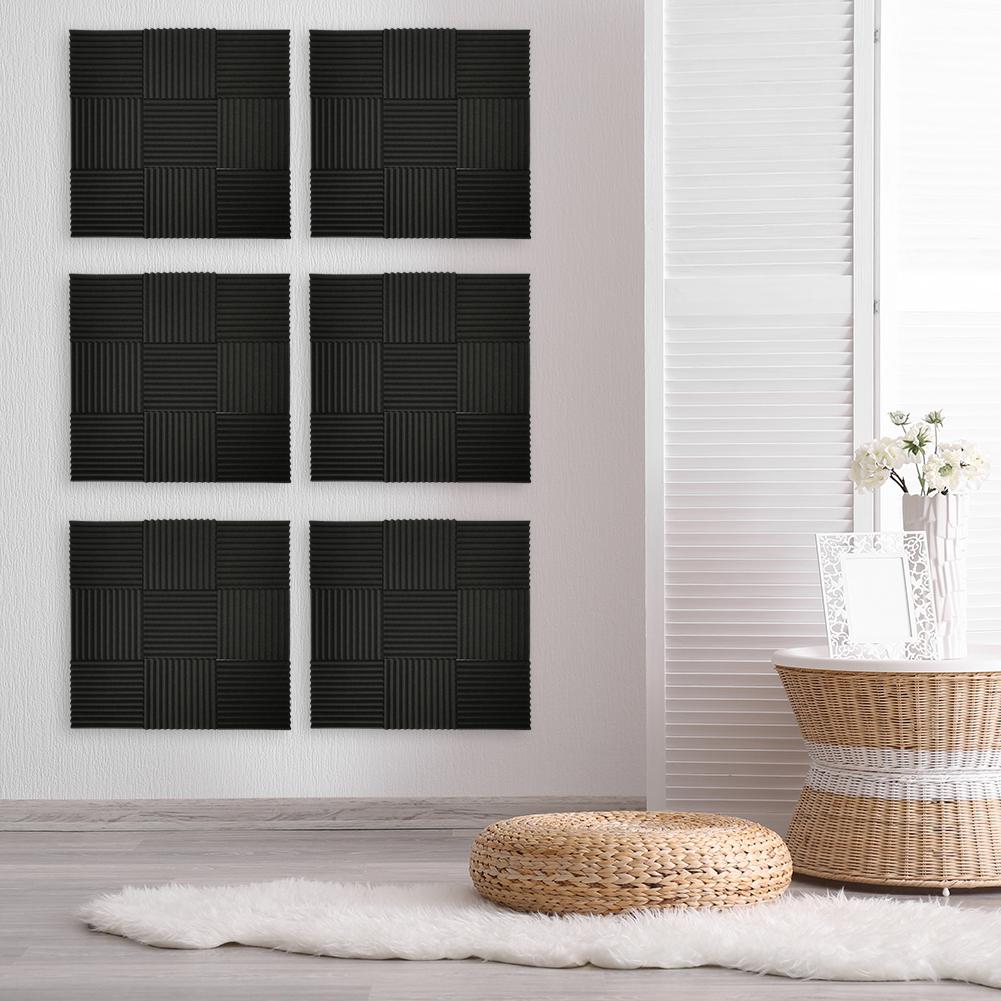 6/12 Pcs 300X300X25 Mm Geluiddichte Schuim Panelen Absorptie Spons Geluid Stop Absorptie Spons Drum kamer Accessoires Katoen Board