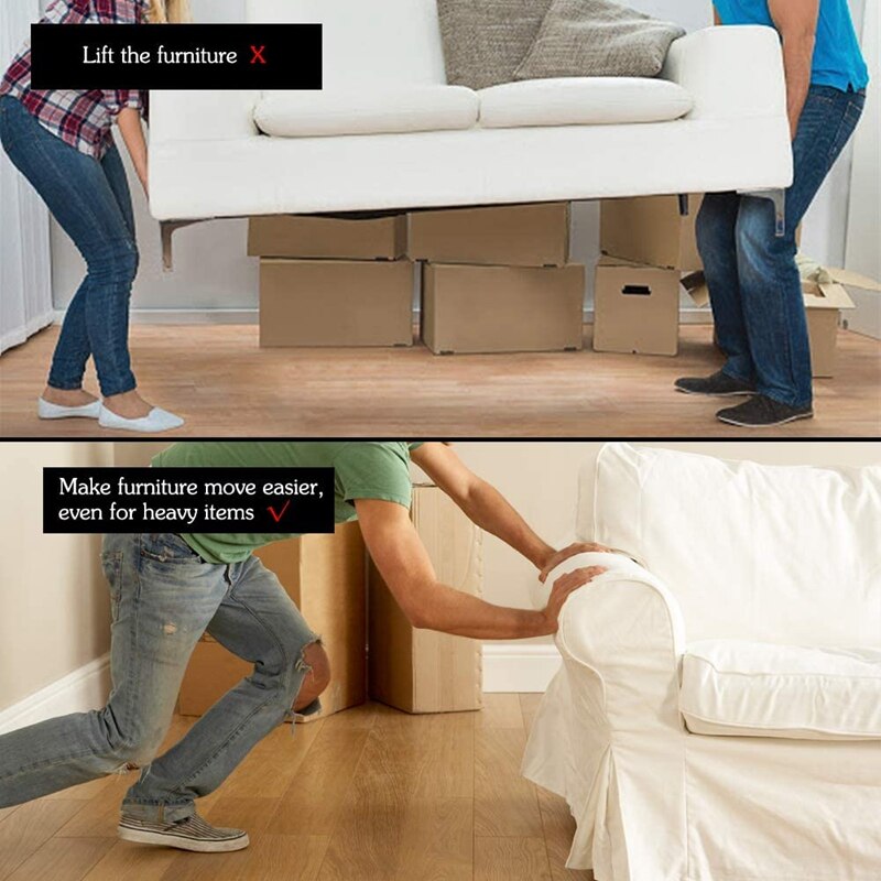 48Pcs Furniture Gliders PTFE Easy Moving Sliders with Screw Floor Protector for Tiled Hardwood Floors(25Mm Round)