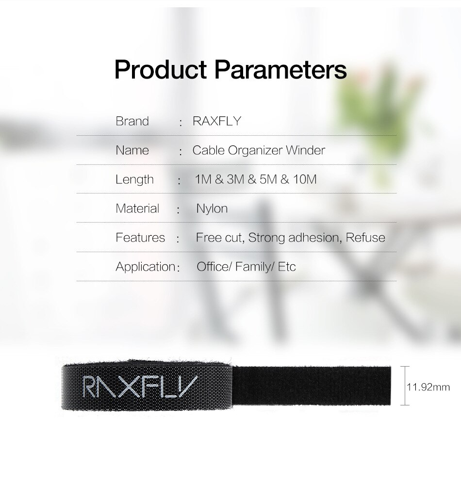 Ultra Thin Soft Nylon Cable Tie Micro Hook Buckled Bandage Loop Fastener Clip Holder Cable Ties Strap 1/3/5M Office Supplies