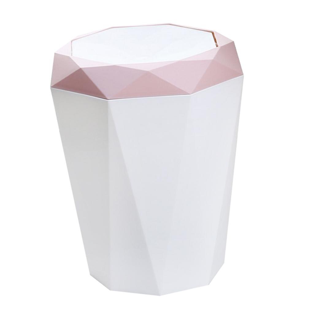 Plastic Prullenbak Prullenbak, Vuilnis Container Bin W/Swing Top Deksel: Pink