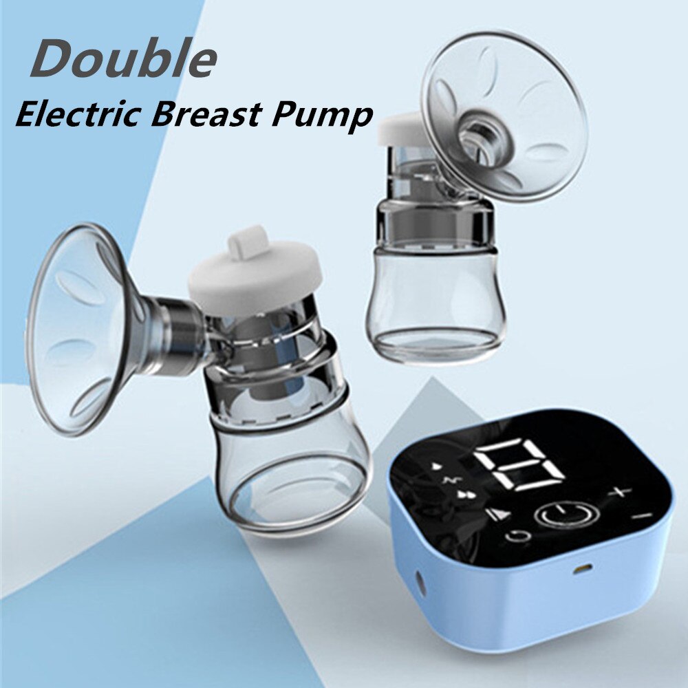 Double pompe à sein électrique, extracteur de lait maternel, biberon en Silicone, ventouse de mamelon