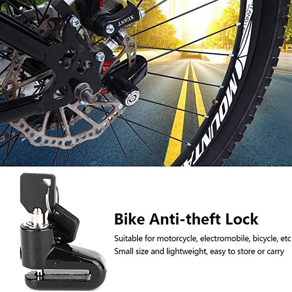 Motorcycle Lock Security Anti-Theft Wheel Theft Bicycle Motorbike Disc Brake Lock Theft Protection For Scooter Safety Lock#3