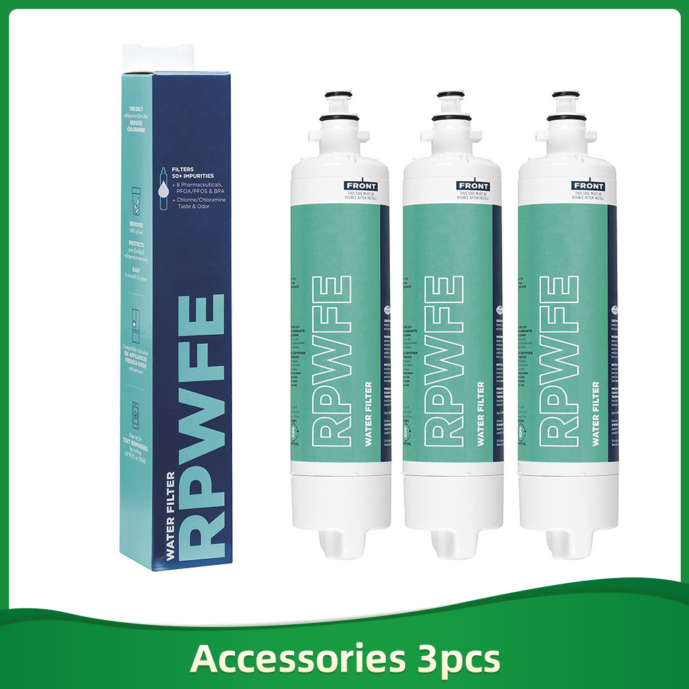 Ge kühlschrank-wasserfilter-ersatzfilter, hochleistungs-serie rpwfe/pfe/gfe, nsf-zertifiziert, einfache installation, , 6- monate lebensdauer: Schwarz