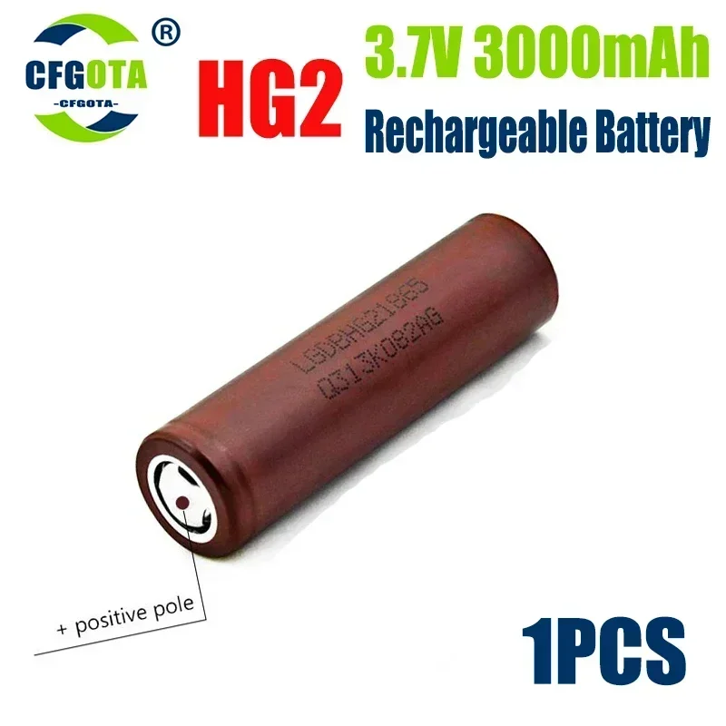 HG2 18650 3000mAh Battery 3.7V 30a High Discharge 18650 Rechargeable Batteries for HG2 18650 Flashlight Tools Battery: PURPLE