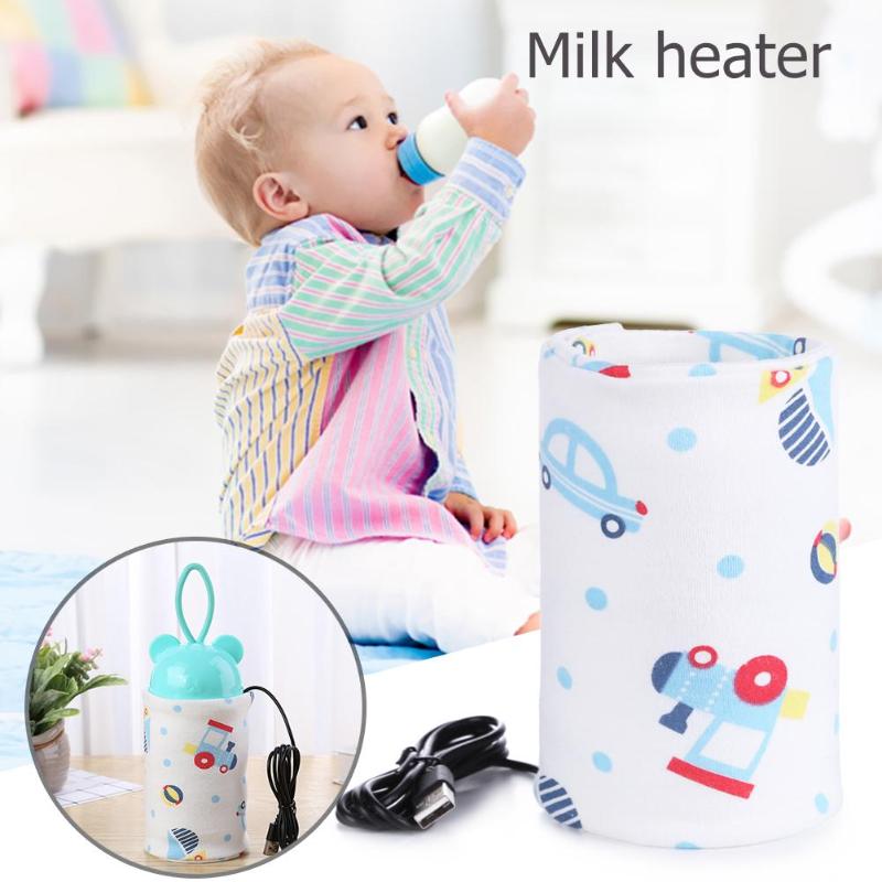 Babyflaskevarmer bærbar mælkekopvarmer spædbørn fodring med flaskepose