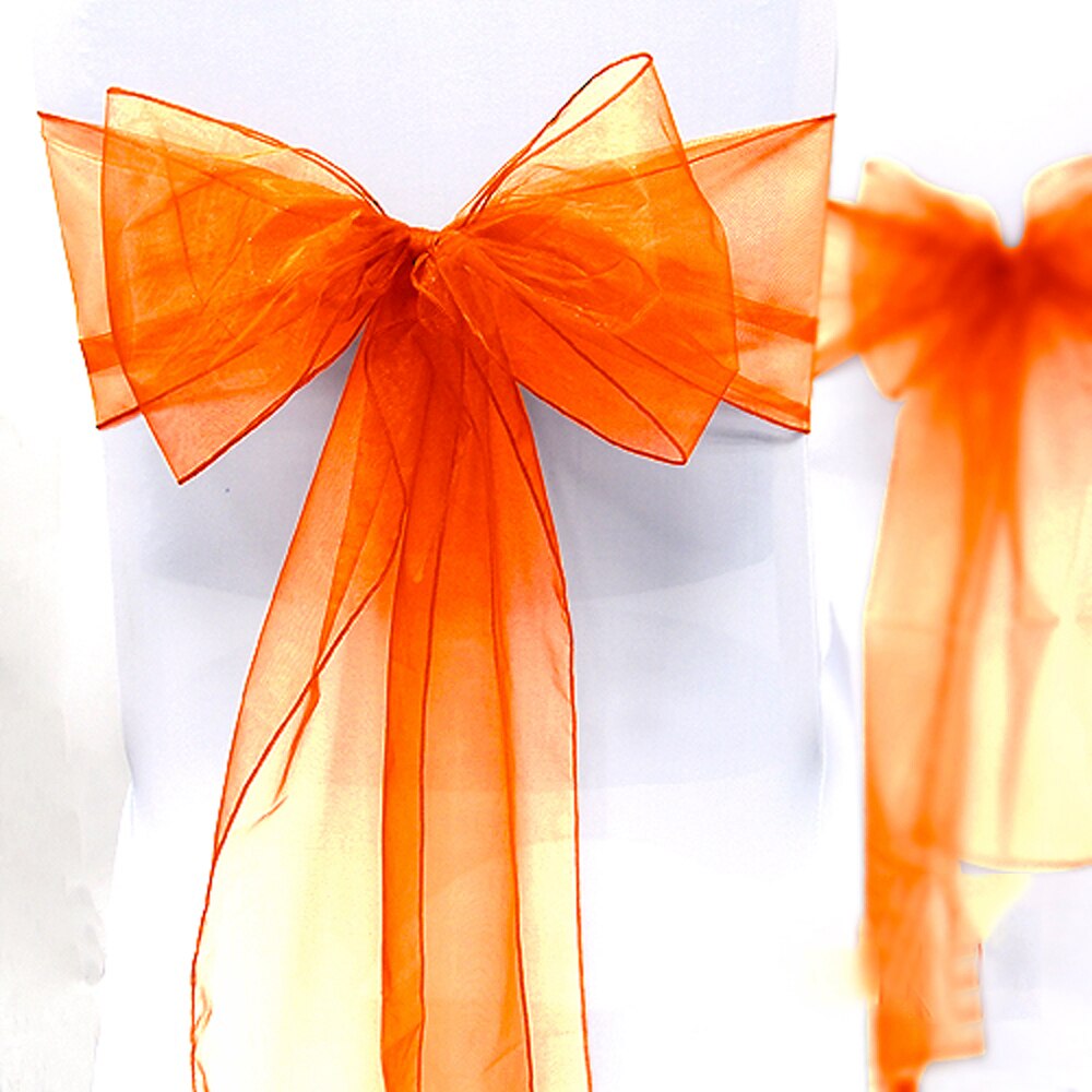Effen Stoel Terug Garen Stoel Sjerpen Bruiloft Organza Sjerpen Terug Garen Voor Stoelen Bruiloft Stoel Decoratie Hotel Decor