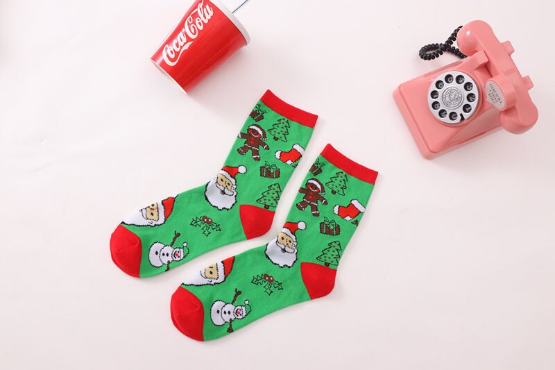 Christmas Socks For Children Elderly Elk Snowman Cotton Stocking Year Socks Christmas Decoration Boys Girls Christmas: 06