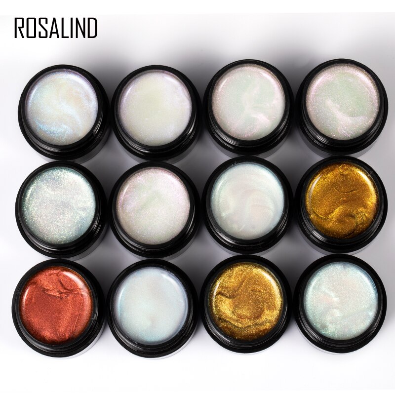 Rosalind gel neglelak phantom kamæleon alt til manicure dekoration base top til negle uv led lampe hybrid lakker