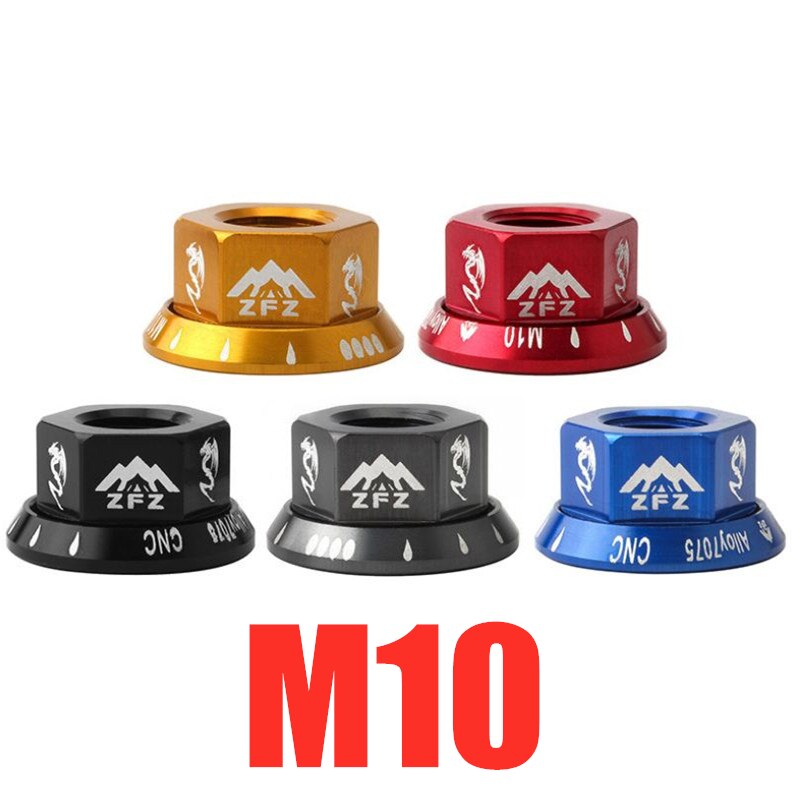 2PCS Bicycle Hub Nut M10 Fixed Gear MTB Road Bike Screw Bolt Aluminum Alloy
