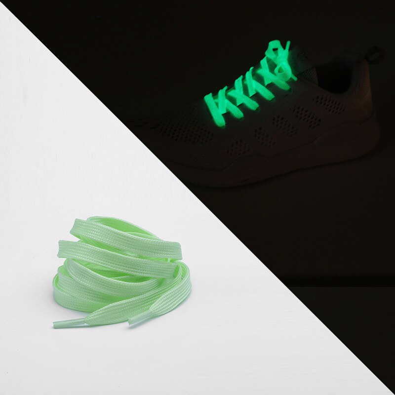 1pair Luminous Shoelaces Fluorescent Shoelace sneakers Shoelace Glow in Dark Night Glowing Shoe Laces Shoestring: Green / 80cm