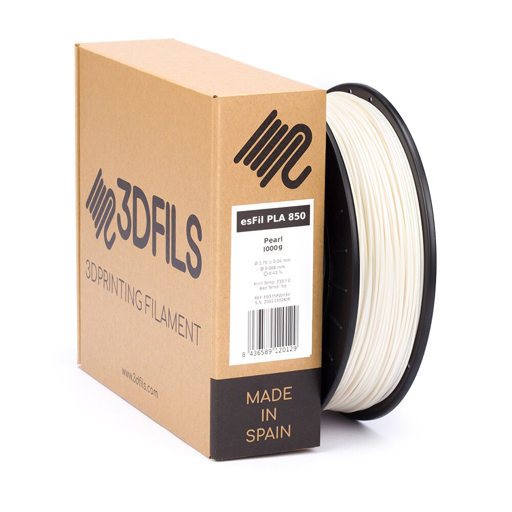 Filament 3DFILS-PLA pour impression 3D PLA INGEO 3D850: 1.75mm, 1 Kg: Pearl