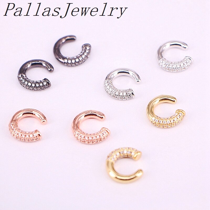 6 paires nouvelles femmes oreille manchette bijoux cercle pas percé petite boucle d'oreille Micro pavé CZ boucles d'oreilles