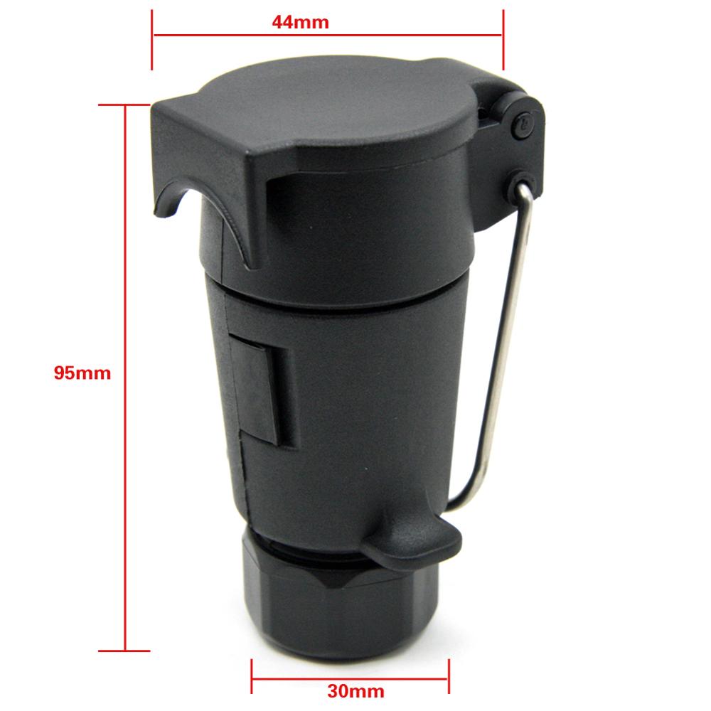 Tirol 7Pin Trailer Socket Black frosted materials 7Pole Trailer Socket 12V Tow bar Towing Socket N Type T21224a