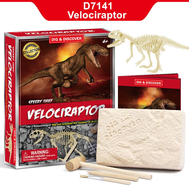 11 styles dinosaur digging toys Tyrannosaurus Rex Triceratops Velociraptor skeleton digging toys boys Christmas: D7141