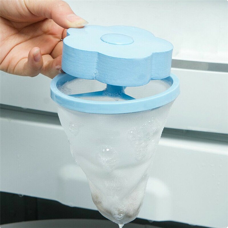 1Pcs Durable Remover Washing Machine Filter Bag Flower Ball Hair Lint Fluff Grabbing Absorb Residual Debris Reusable Hair