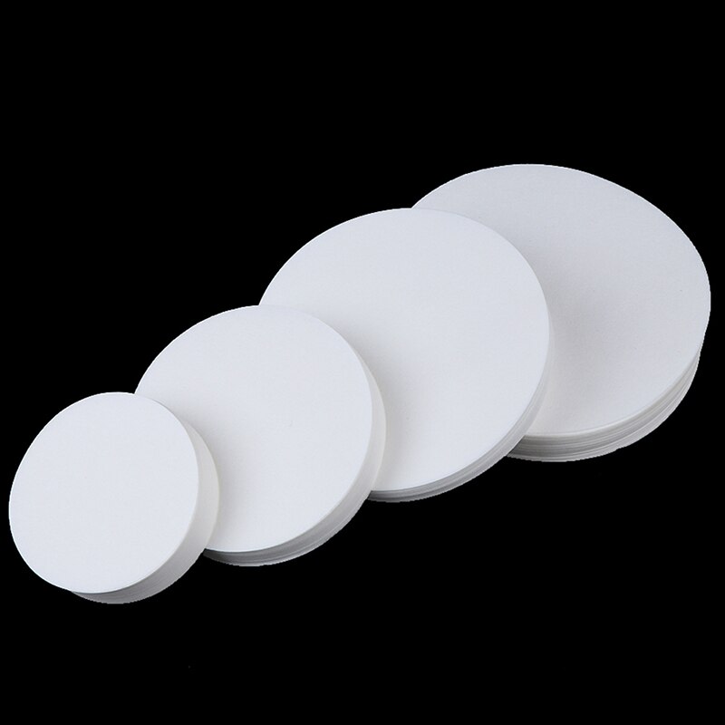 Papel de filtro Circular para laboratorio papel de filtro de laboratorio de velocidad media, papel de filtro de embudo, 100 Uds., 7/9/11/12 cm