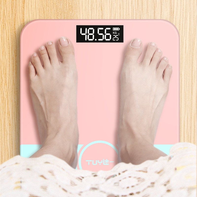 Electronic Scale Human Body Scale Health Weight Scales Household Bathroom Weighing Scale USB Charging Digital LED Display
