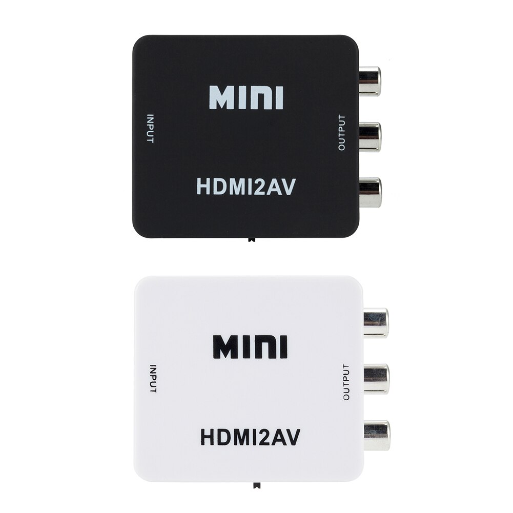 Video Composite Converter Box HDMI to AV Adapter HDMI to CVBS Video L/R Audio RCA Converter Support NTSC PAL for DVD Player PC