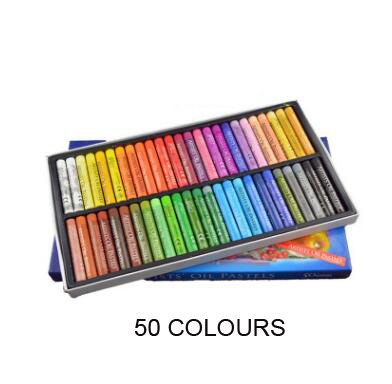 50 Colors Oil Pastel for Artist Student Graffiti Soft Pastel Painting Drawing Pen School Stationery Art Supplies Soft Crayon Set: 50 colors
