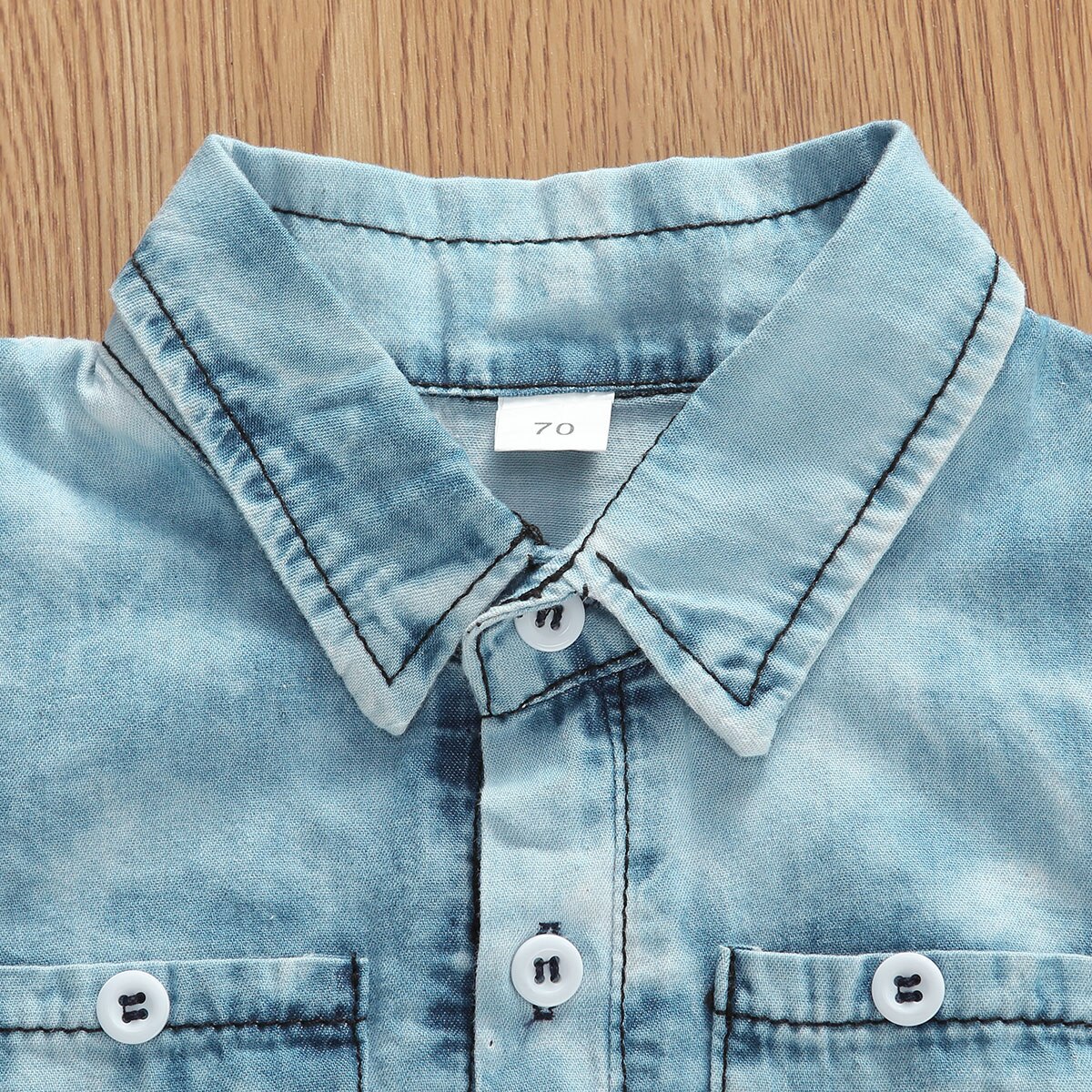 0-12M Sommer Kleinkind Baby Mädchen Jungen Strampler Denim Blau Einreiher kurze Hose Hülse Overall Outfits
