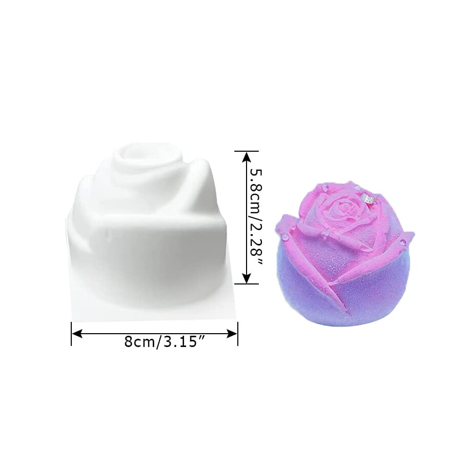 Candle Molds 3D Shape Handmade DIY Chocolate Cake Silicone Dinner Decorative Mould for Candle Making Set: Light Yellow