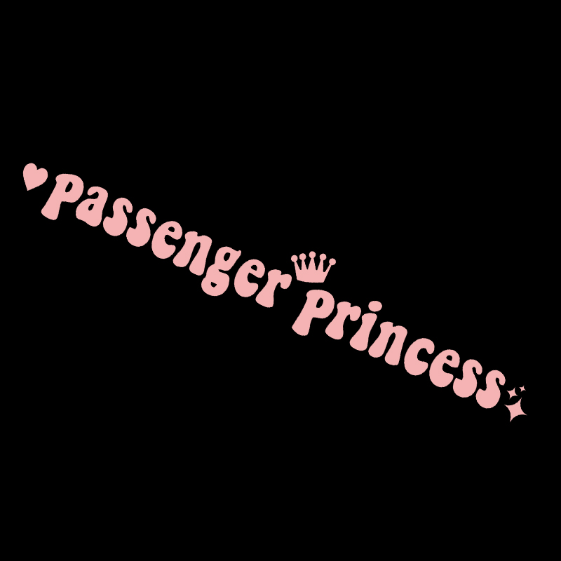 G216 15*2,3 CM pegatinas de princesa para pasajeros pegatinas creativas divertidas para espejos retrovisores de coche: Rosa