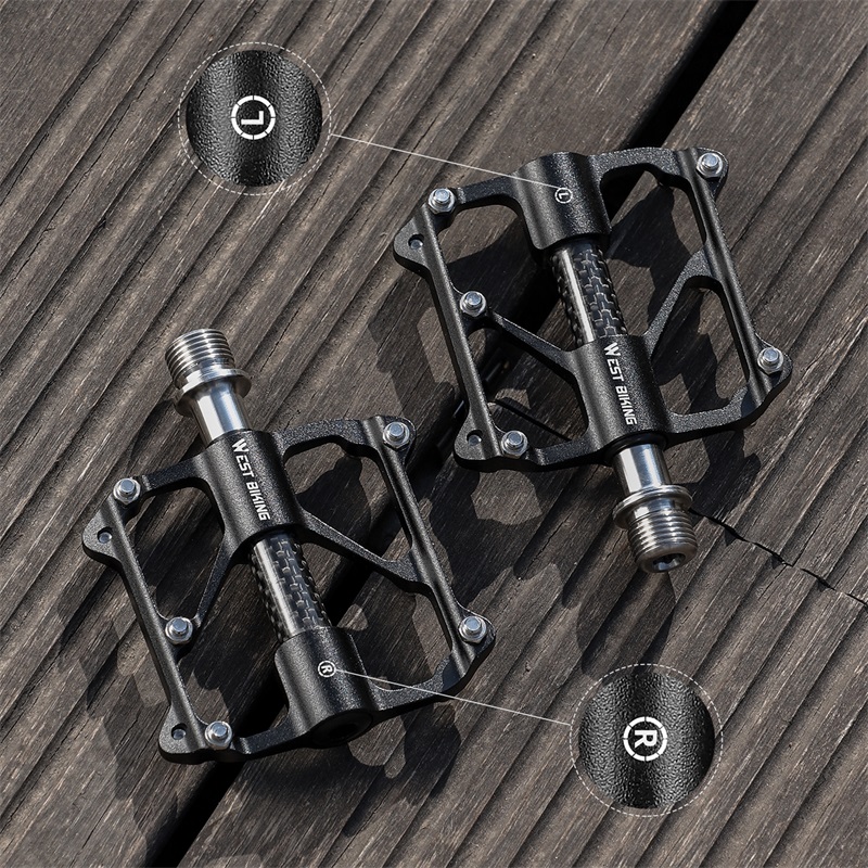 West Bike Mtb Pedaal Ultralichte Mountainbike Carbon Fiber Pedaal 3 Lagers Racefiets Pedaal Anti-Slip Racefietsen Pedalen
