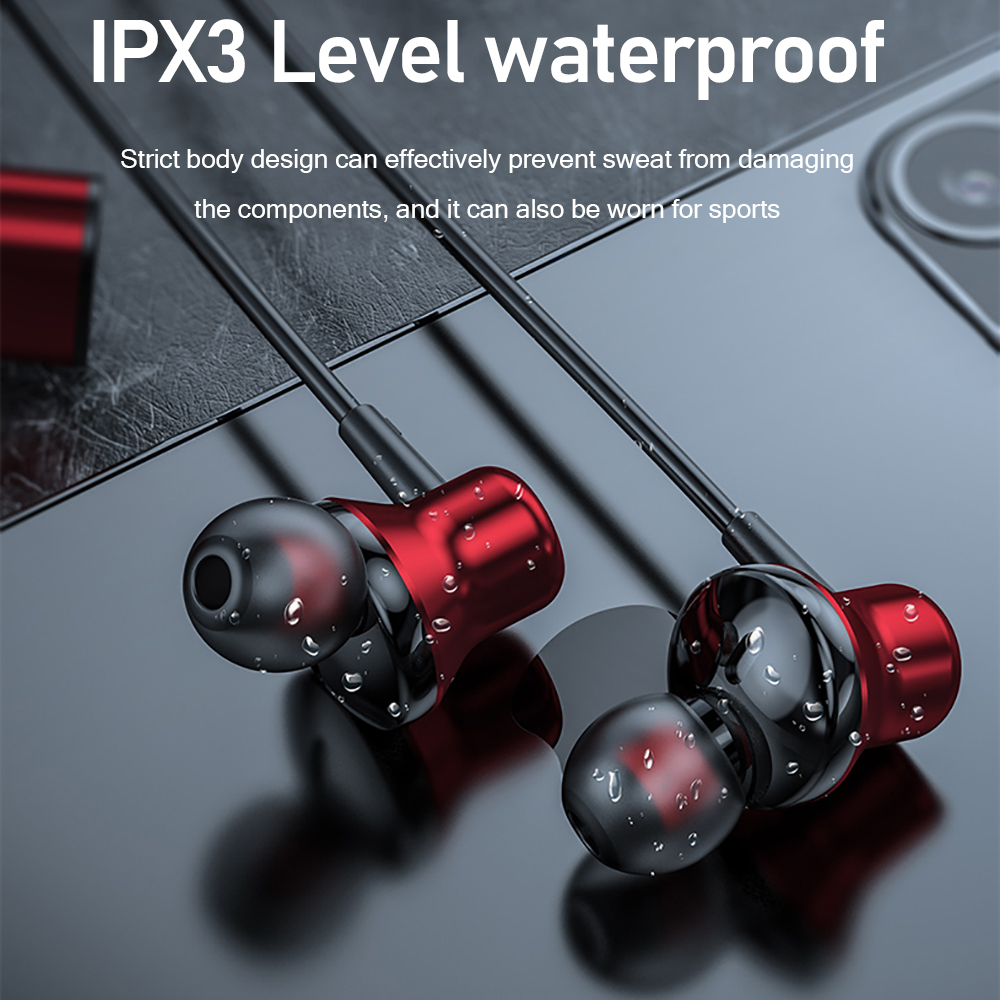 5.1 Bluetooth Headphon 100 Uur Afspelen Bass In Ear Headset Draadloze Earphon Nekband Waterdichte Hoofdtelefoon Tf Card Magneet