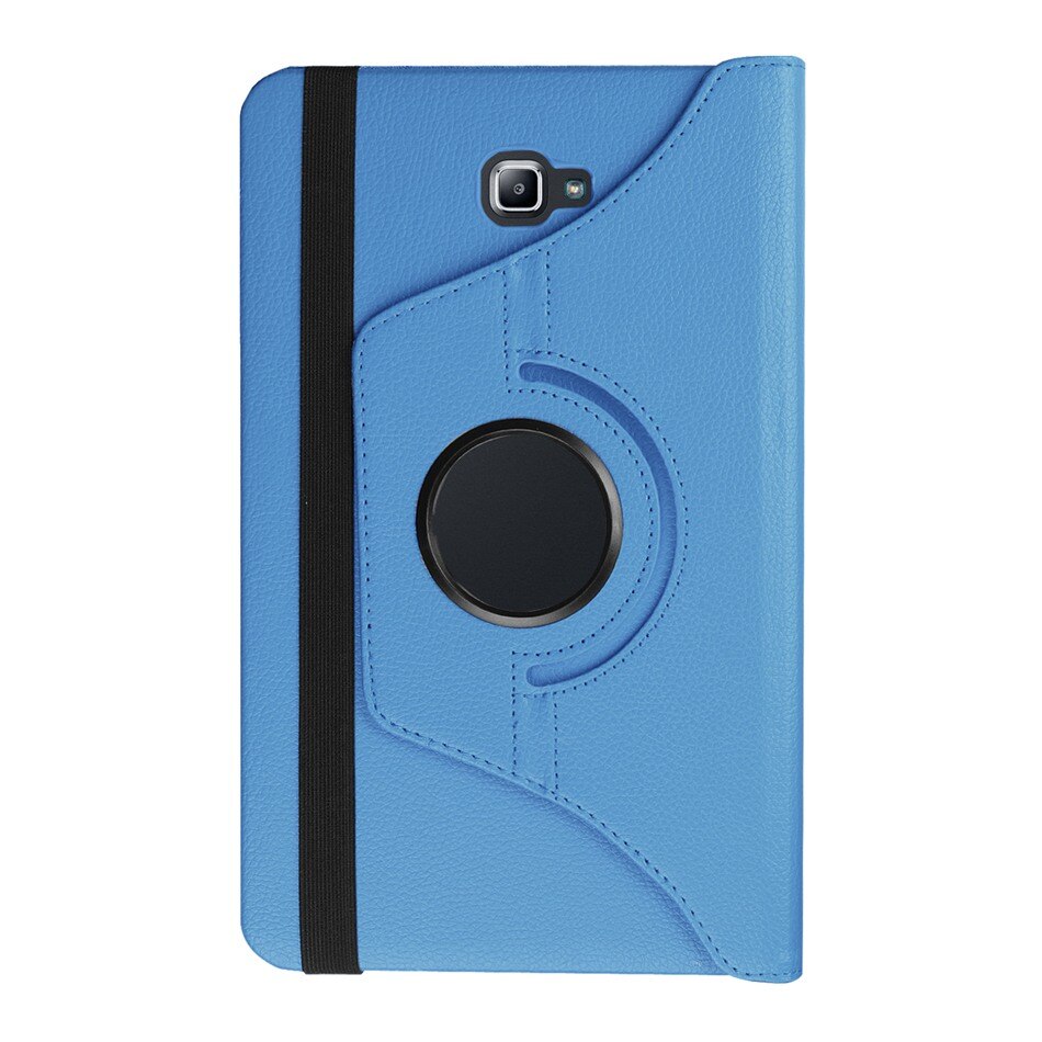 360 stopni obracanie PU skórzane etui do Samsung Galaxy Tab A 10.1 2016 T580 T585 pokrywa dla Samsung TabA 10.1 przypadku + film + długopis: blue