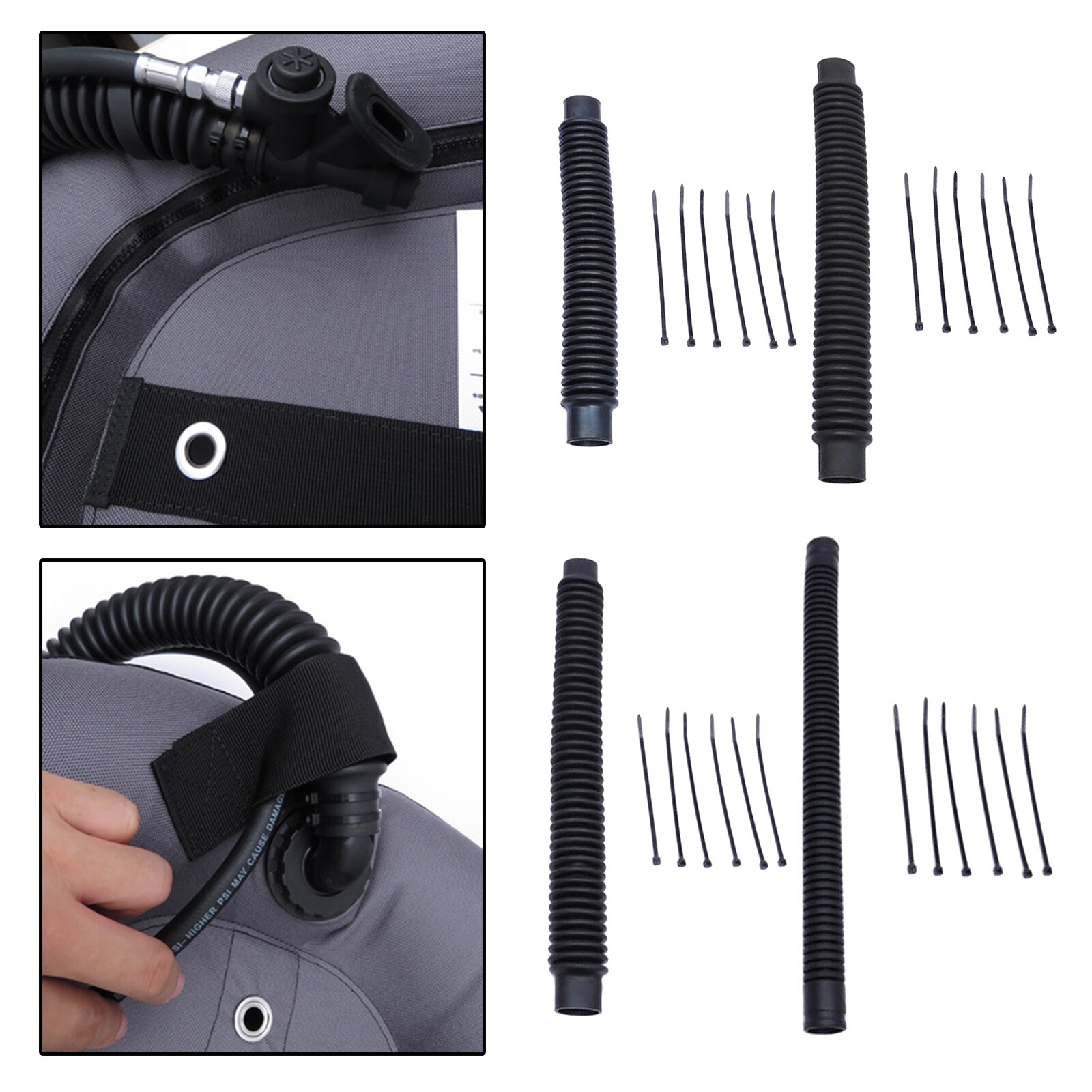 Duurzaam Duiken Bcd Inflator Slang Gegolfde Inflator Bc Luchtweg Slangen Diver