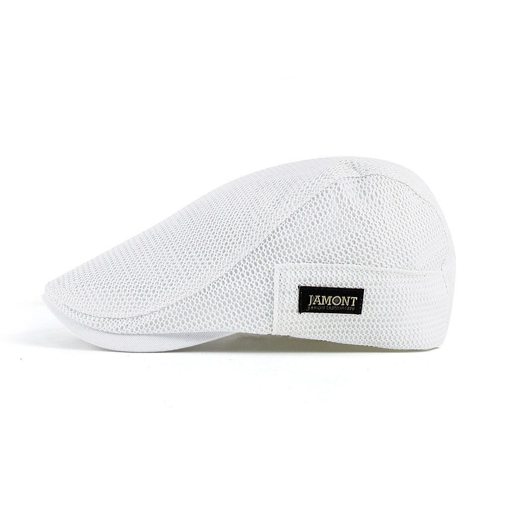 Summer Mens Hats Breathable Mesh Newsboy Caps Outdoor Gorro Hombre Boina Golf Hat Solid Flat Cap For Women
