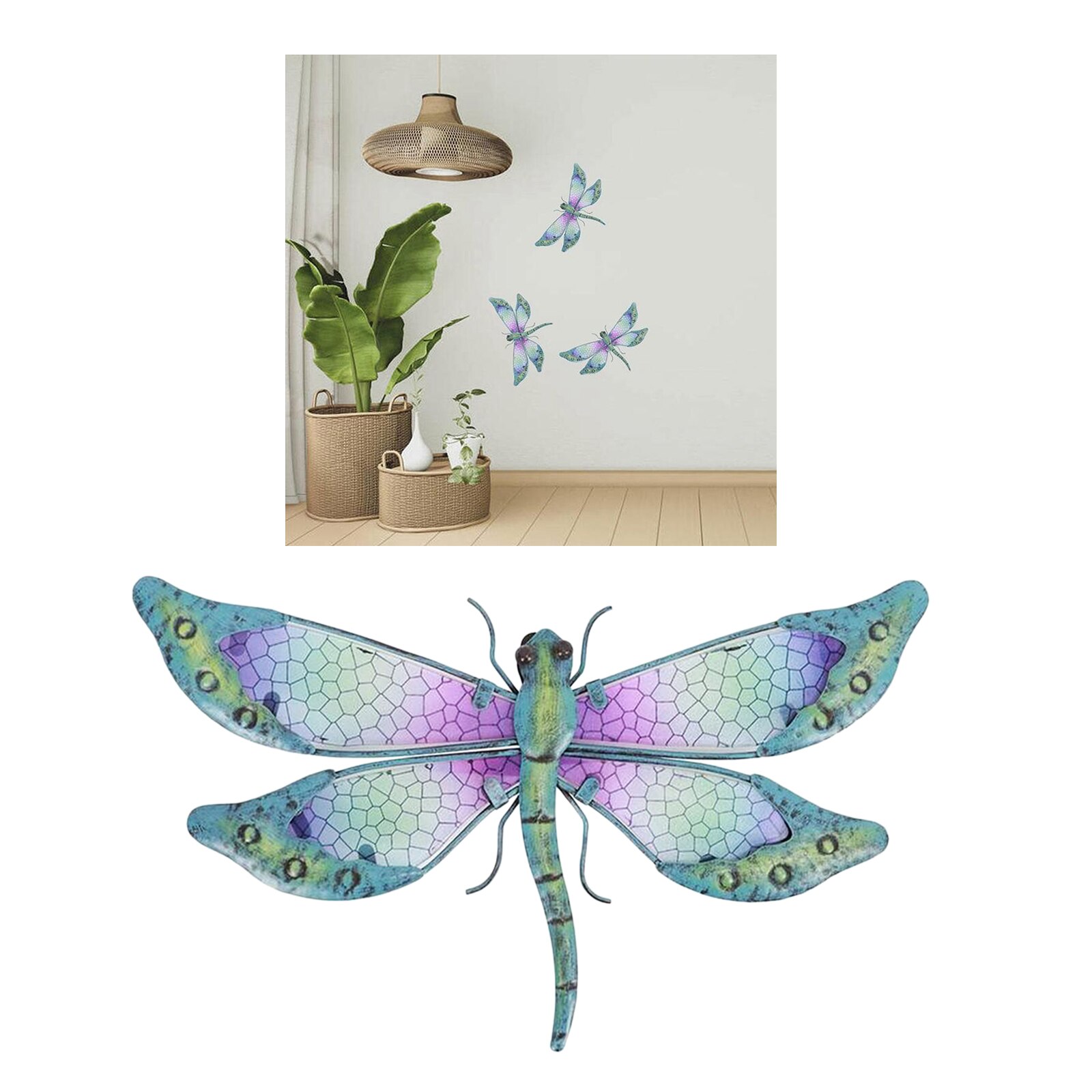 Unique Dragonfly Wall Statue Decor Artwork Indoor Outdoor House Bedroom Bathroom Office Garden Patio