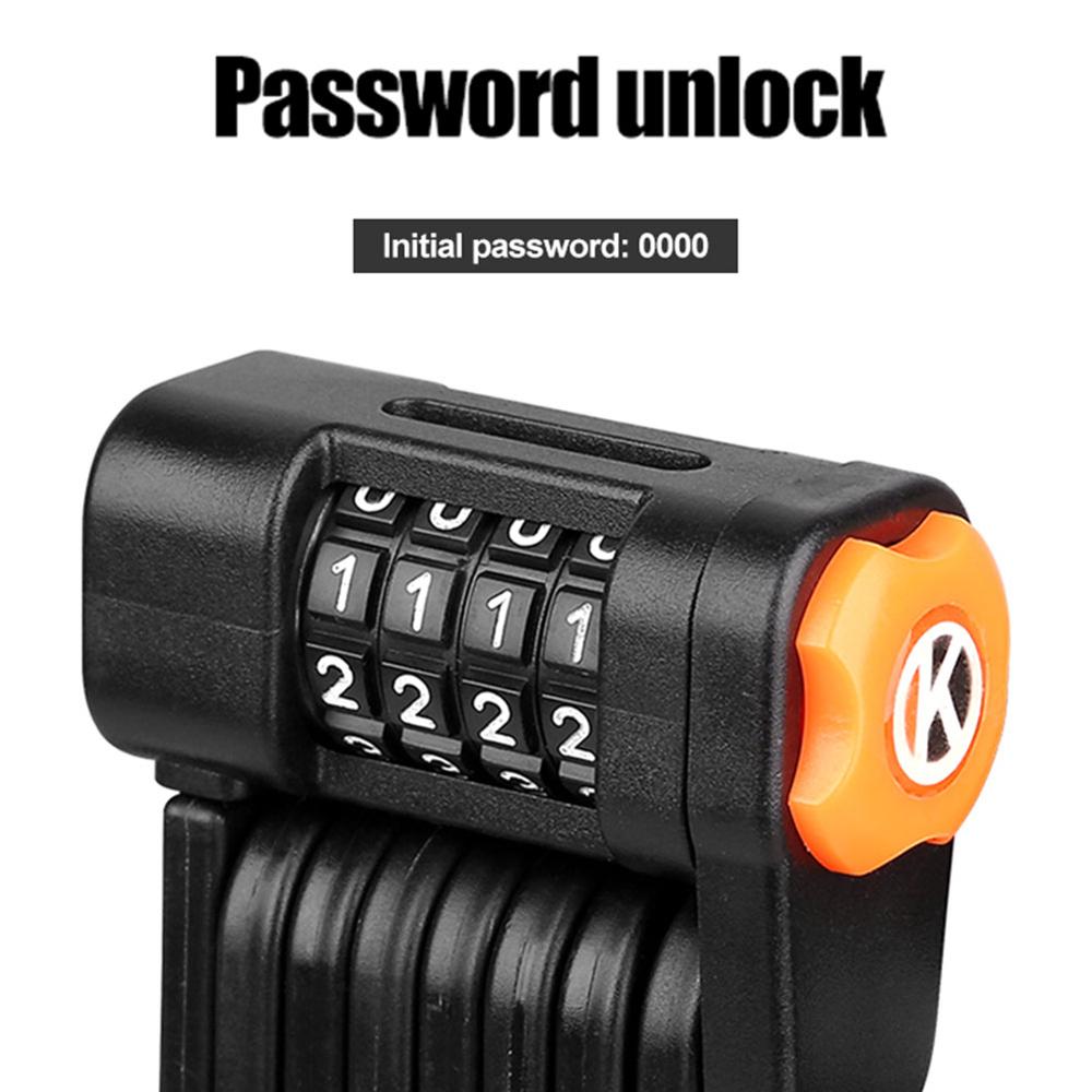 Bicycle Alloy Steel Folding Lock Anti-theft Lock Password Lock MTB Road Bike Lock Bike Accessories