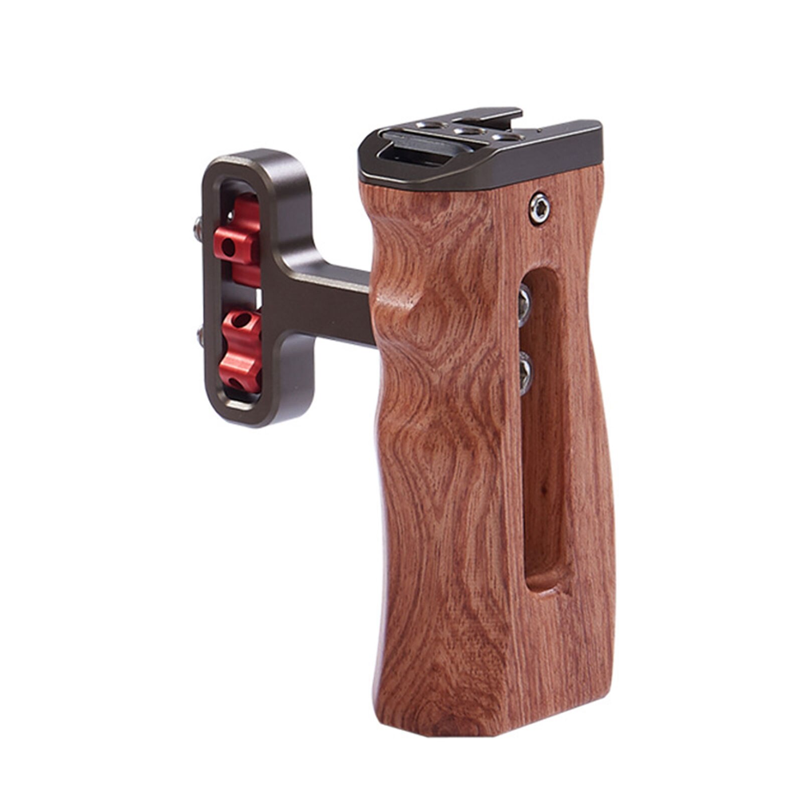 Ergonomischer seitengriff für kamerakäfige, höhenverstellbar, zubehör-blitzschuh, universelle verlängerung für dslrs mit schraubgewinde: Bronze-