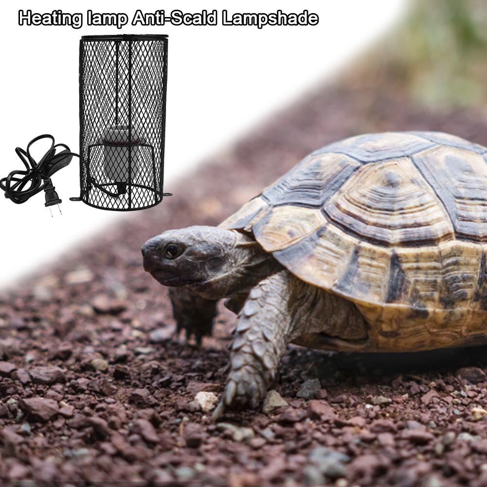 Reptile Anti Scald Lampshade Ceramic Heating Bulb Lamp Holder Protector Cage For Pet Snake Lizard Turtle