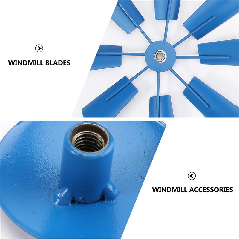 1pc vind spinner dekorativ vindmølle dekorativ jern vindmølle gård plug-in vinder havevind spinner ornament