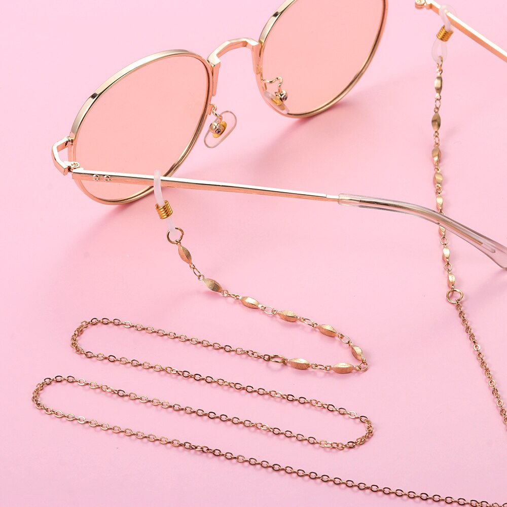 1Pcs Brillen Strap Leesbril Opknoping Ketting Zonnebril Bril Holder Neck Cord Bril Anti Slip Metalen Ketting
