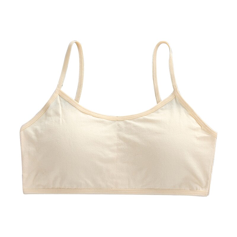 [B209] reggiseno per ragazze 12 anni spalline reggiseno intimo cotone bambini Adolescente formazione traspirante bambino Adolescente: Beige