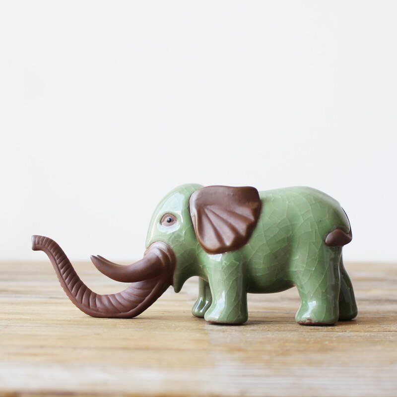 Elefant te husdjur prydnadsföremål utsökt te kan höja öppna skivor lila lera te leka gynnsamt djur te prydnader