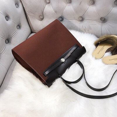 Torebki damskie torebki Crossbody torebki ze skóry Pu luksusowe torebki markowe pakiet kobieta pakiet teczka tornister: ciemny brązowy