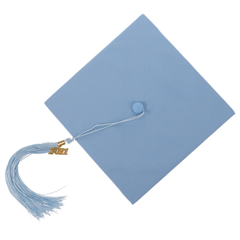1 Pc Practical Graduation Cap Meaningful Bachelor Hat Headgear (Free Size): Sky-blue