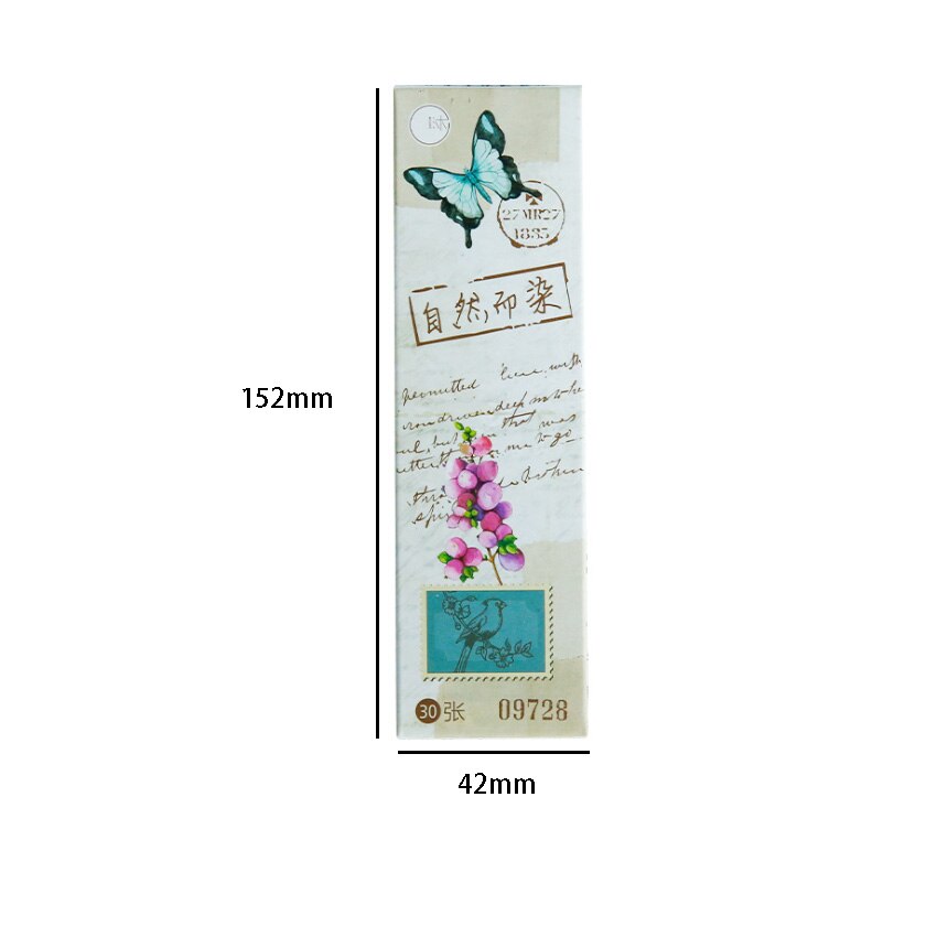 30pcs Retro Natural series Bookmarks Plants Flower Message Cards Book Notes Paper Page Holder for Books School Office Supplies