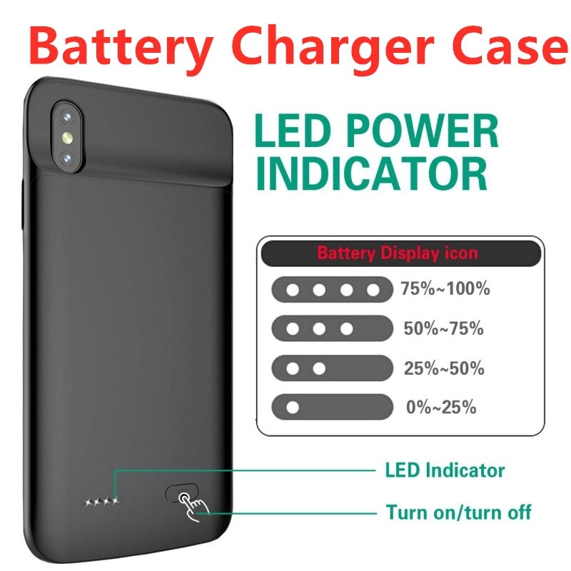 Batterij Case Opladen Voor Iphone Xs X Xr Xs Max Acculader Case Voor 11 Iphone Pro Max Iphone Batterij case Telefoon Power Bank